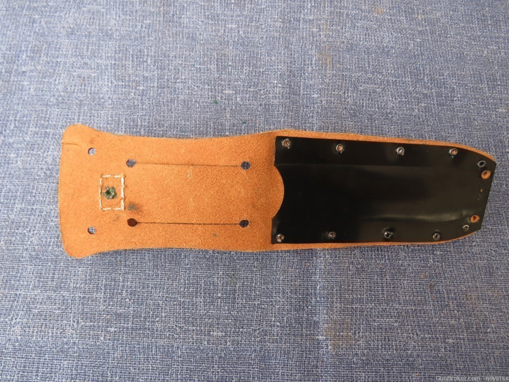 US PILOTS SURVIVAL KNIFE ONTARIO  w LEATHER SHEATH & STONE NOS #12-img-2