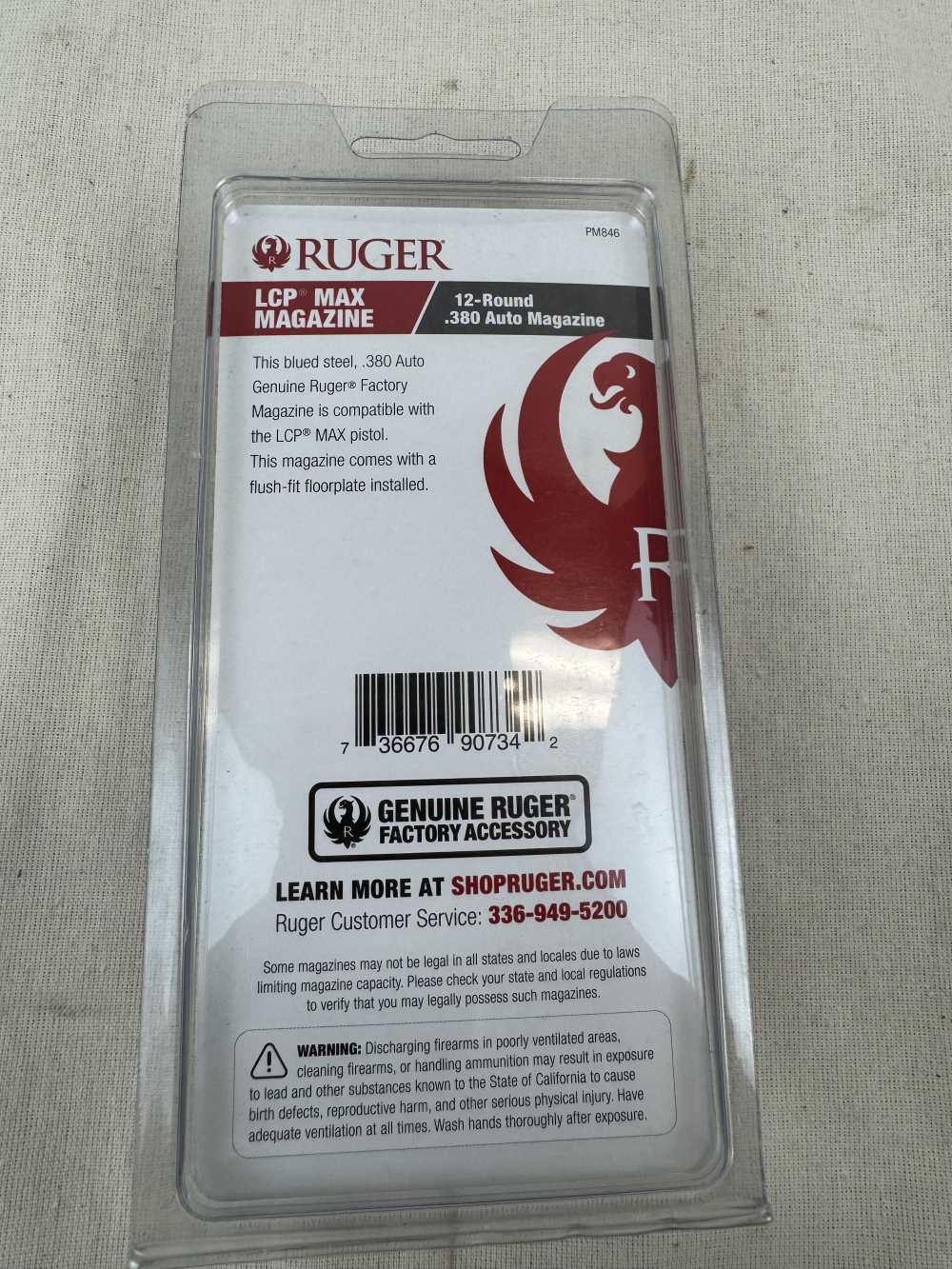 Genuine Ruger LCP Max 12-Round .380 Auto Magazine -img-1