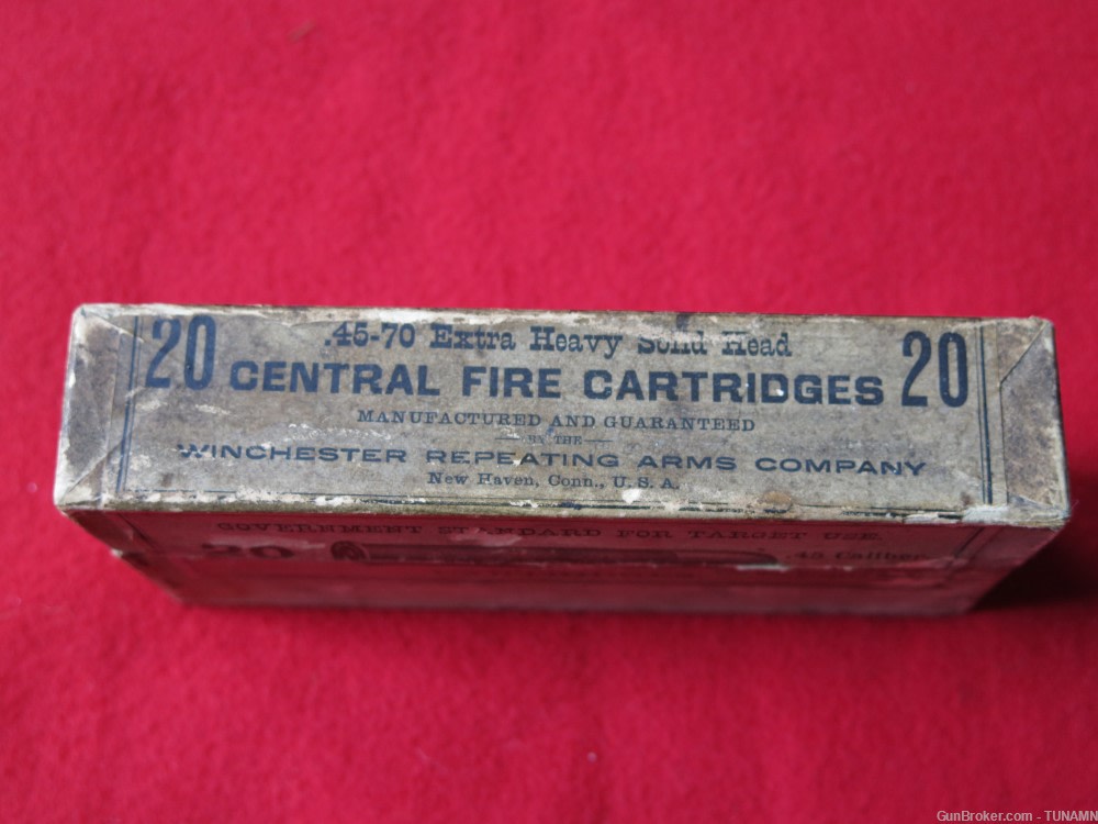 Winchester 45-70 Extra Heavy Solid Head 500 Grs Grooved Bullet 17 Rounds -img-2