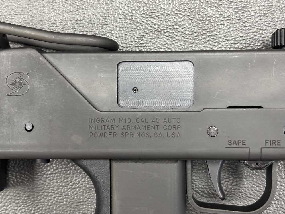  NFA INGRAM MAC 10 45 ACP POWDER SPRINGS MACHINE GUN W/ SUPPRESSOR-img-13