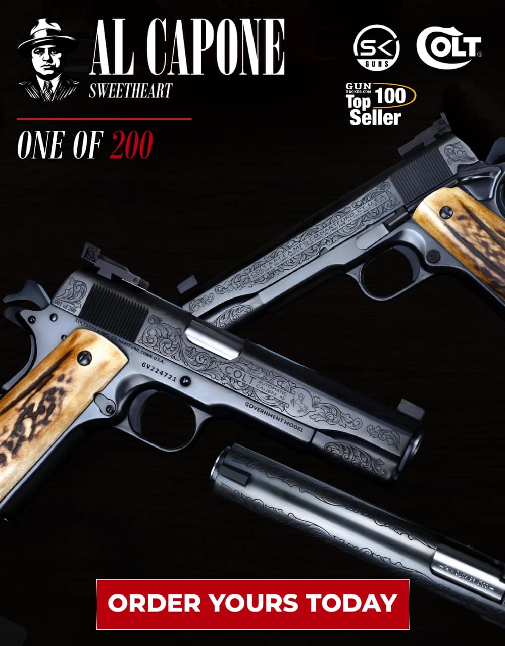 SK CUSTOMS AL CAPONE'S “SWEETHEART” COLT 1911 GOV LIMITED EDITION-img-0