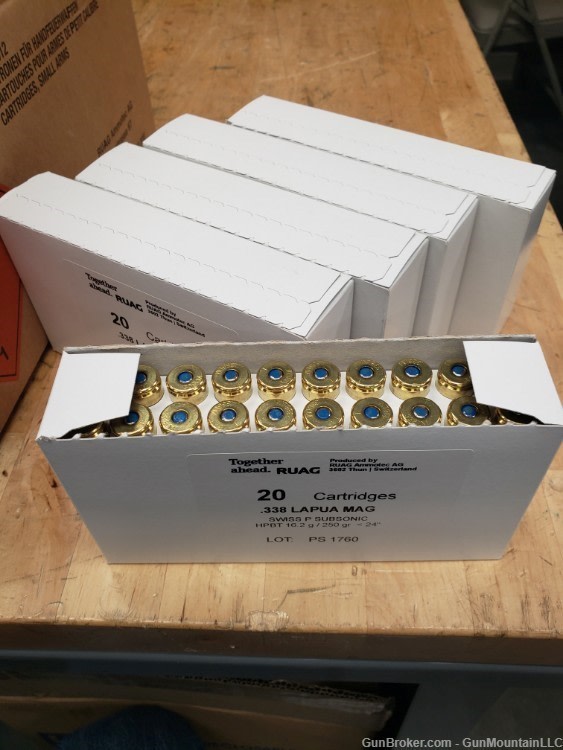 >338 Lapua Magnum Swiss P Subsonic 250gr  100 rds-img-0