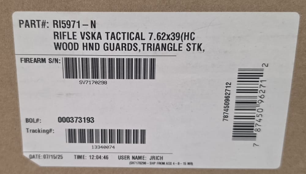 Century Arms VSKA 7.62X39MM 16.25" 30RD RI5971N Tactical NOCCFEES!-img-3