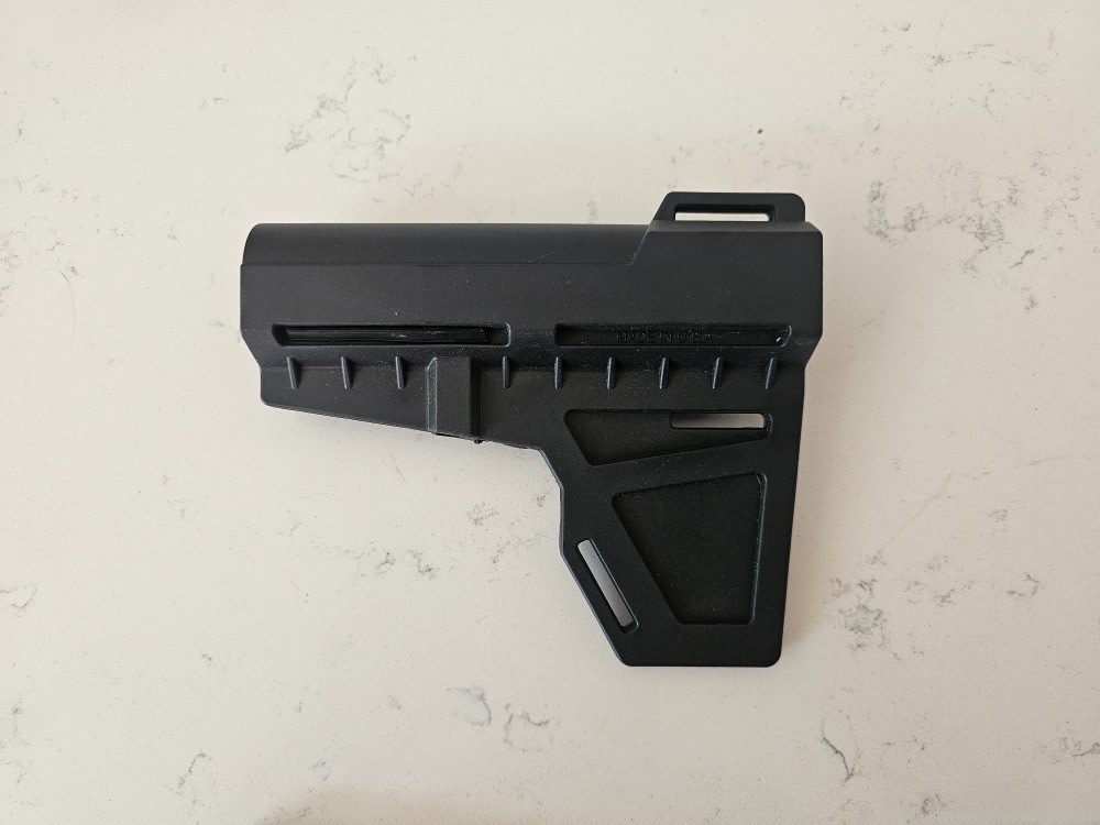 Low Profile Pistol Brace (Black) for use with Brace Tube Free Shipping USA-img-0