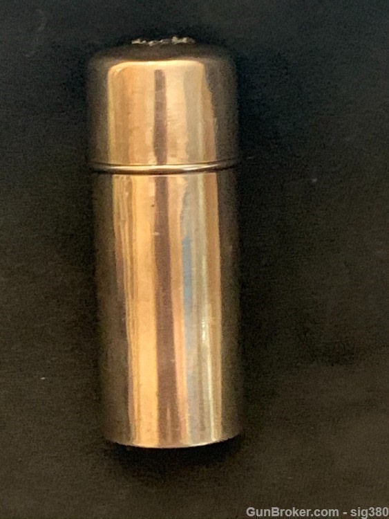 ANTIQUE STERLING SILVER CYLINDER STICK MATCH CASE, 41 GRAMS-img-2