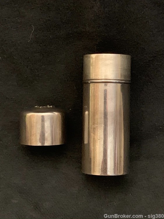ANTIQUE STERLING SILVER CYLINDER STICK MATCH CASE, 41 GRAMS-img-0