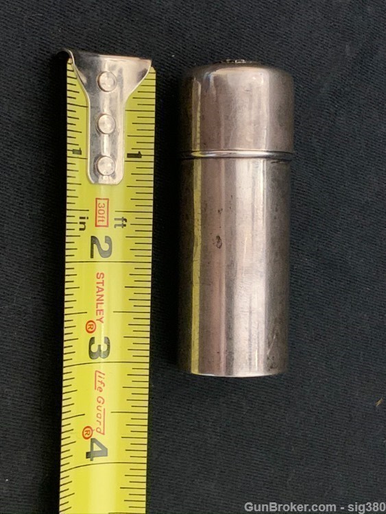 ANTIQUE STERLING SILVER CYLINDER STICK MATCH CASE, 41 GRAMS-img-6