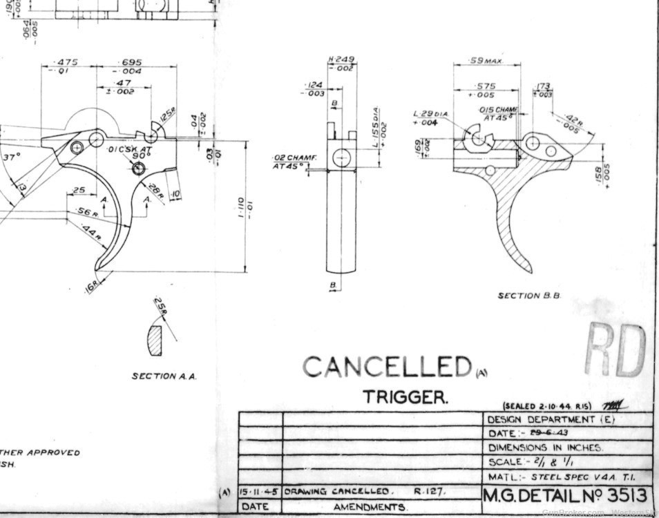 Browning Hi-Power High Power Drawings, Blueprints!-img-3