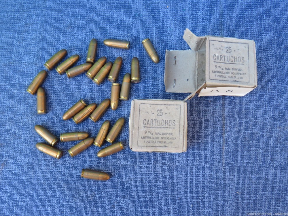 9mm SPANISH AMMUNITION CARTUCHOS 50 rounds in 2 ORIGINAL BOXES #1 -img-6