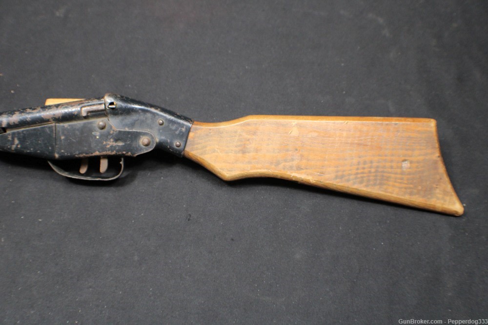 An Antique Wyandotte Brand All Metal Products a Toy Two Barrel Cork Gun-img-2