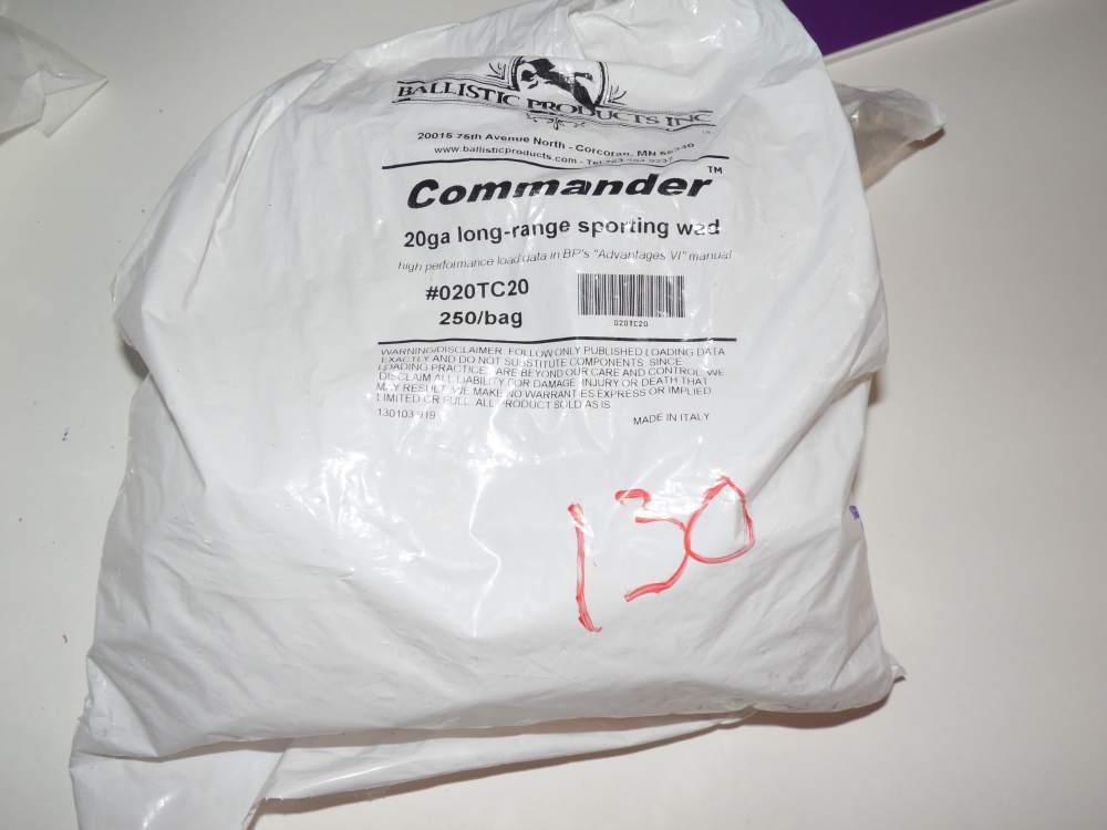 Ballistic Products 20 Ga Gauge Wads Helarco VP92 Commander 328 Wads-img-3