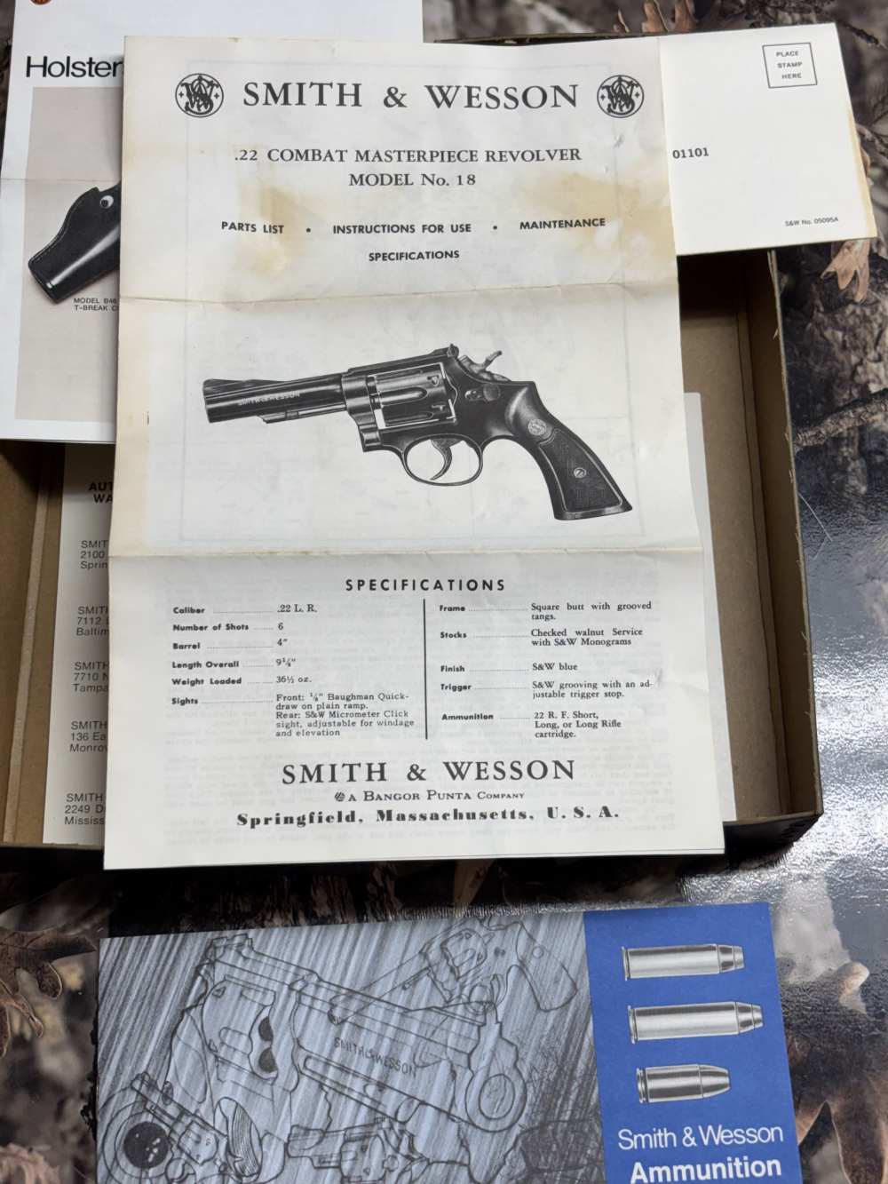Vintage Smith & Wesson factory box with adds and memorabilia-img-4