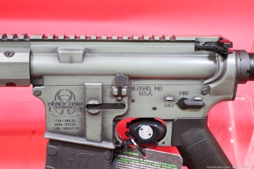 NEW Black Rain Ordnance Spec15 AR15 5.56  Battleworn Green Custom Cerakote -img-5