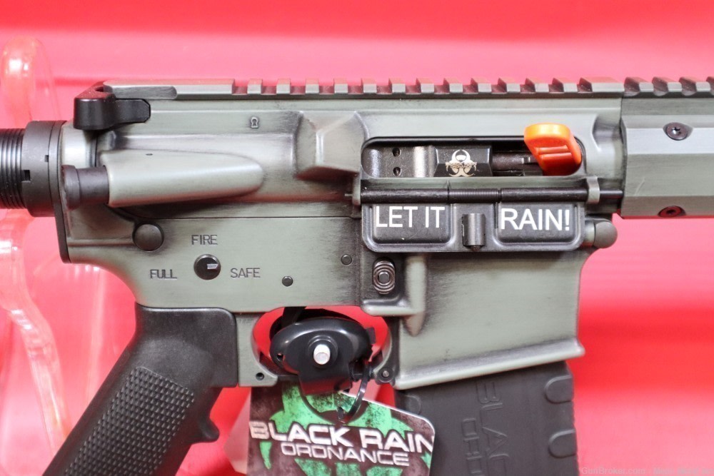 NEW Black Rain Ordnance Spec15 AR15 5.56  Battleworn Green Custom Cerakote -img-3