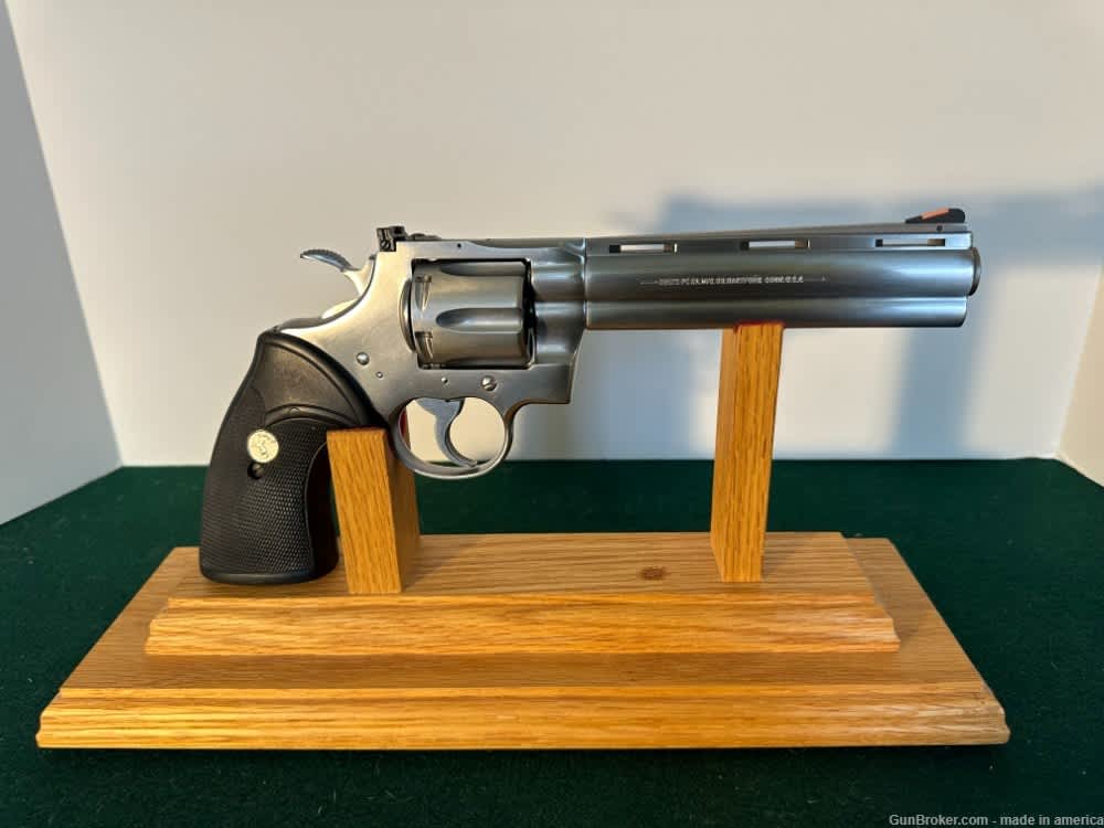 Colt Python 6" Stain steel 357 Mag LNIB Manufactured in 1995-img-0