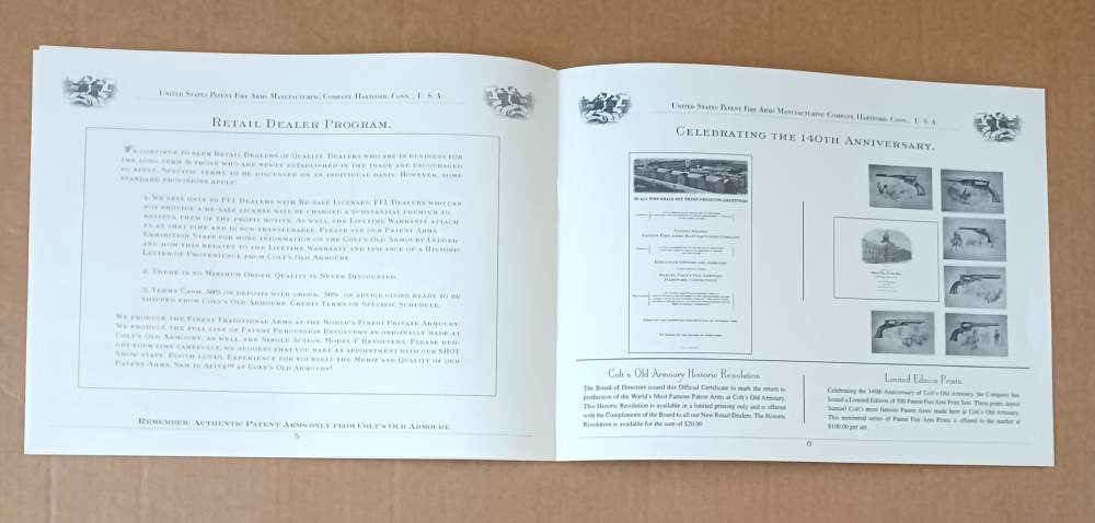 USFA 1995 Brochure With "SPECIAL COLT" Prints-img-3