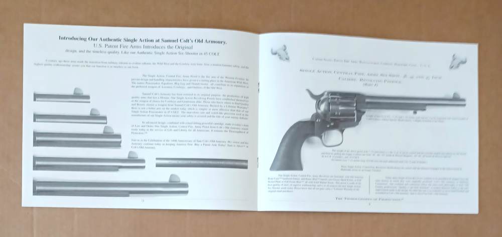 USFA 1995 Brochure With "SPECIAL COLT" Prints-img-2