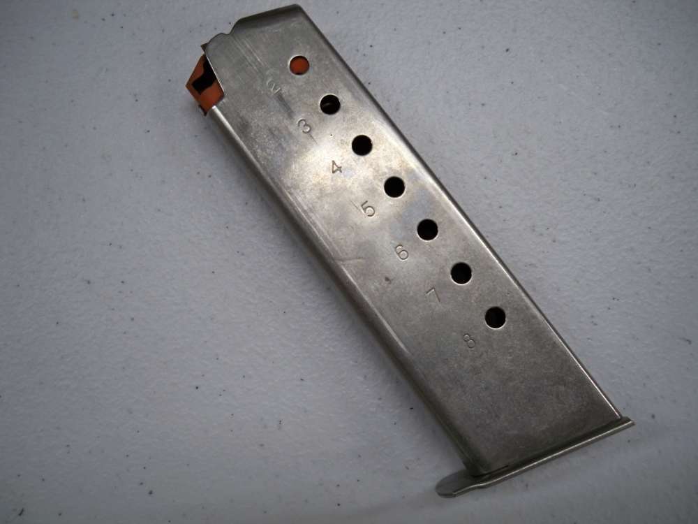 Smith & Wesson 645 / 745 Factory 8rd Mag     Stainless Orange Follower-img-1