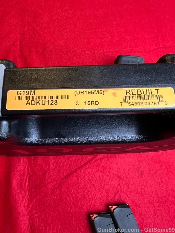 GLOCK 19M 19 FBI FACTORY REBUILT   9mm  Gen 5 - Ameriglo Tritium sights-img-1