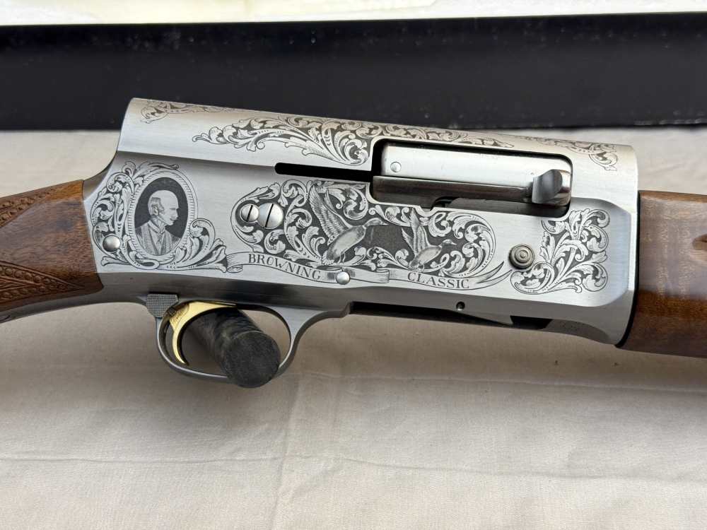 Exc Belgian Browning Classic A5 12ga Factory Engraved Signed by C. Perfido-img-13