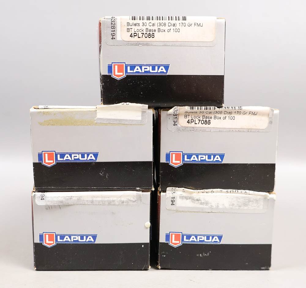 400 PLUS LAPUA 30 Caliber / 308 170 Grain FMT BT BULLETS 4PL7086 Reloading -img-3