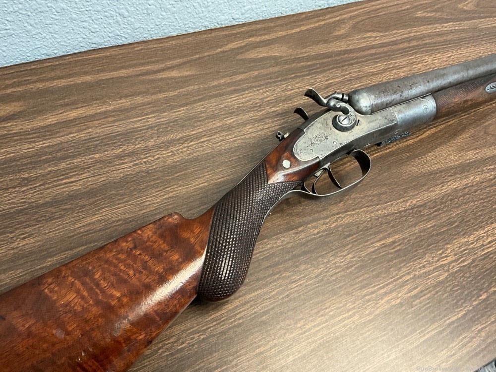 LC Smith Baker Triple- Quality NO 2- 12GA/45-70- Damascus Barrels- 18179-img-6