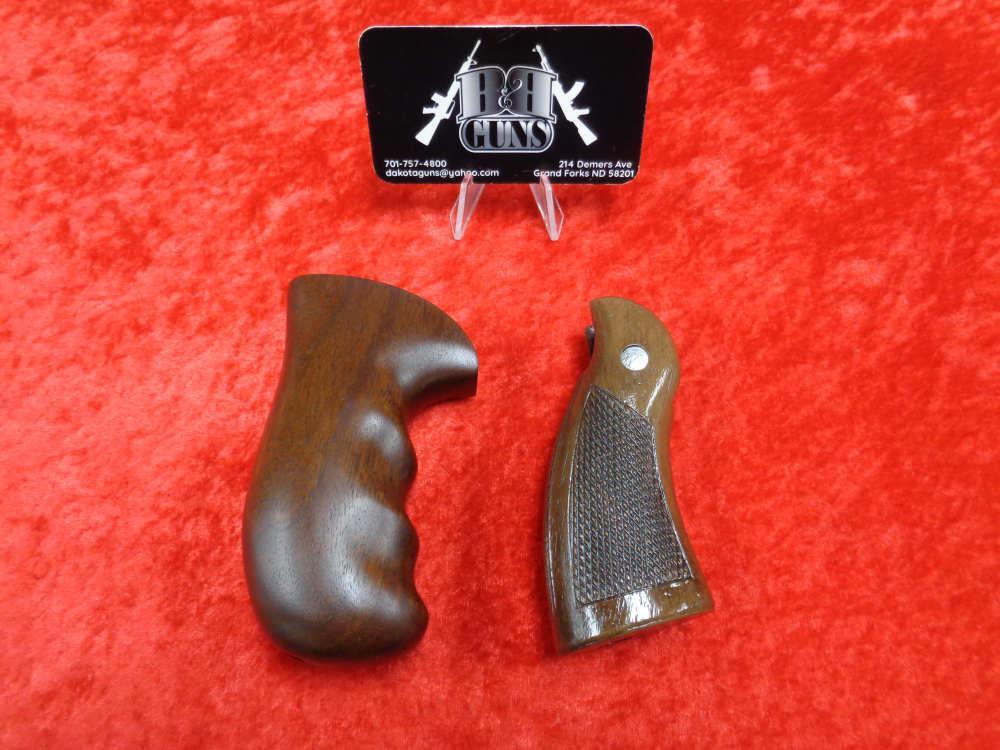 2 Dan Wesson Service DA Wood Grips Model 14 15 357 38 Original WE TRADE-img-7