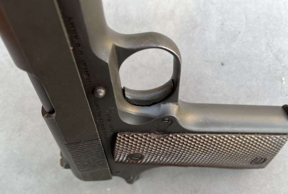 1943 WWII US Army Colt M1911A1 with 1942 US holster & web belt-img-22