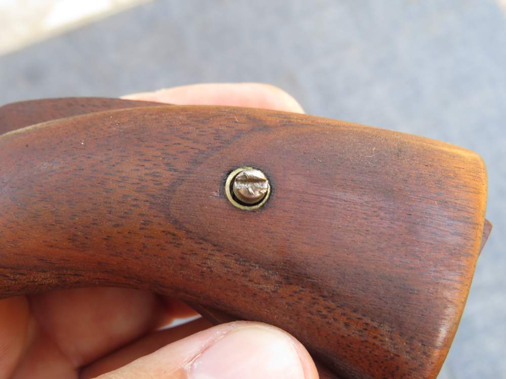 VINTAGE COLT REVOLVER WOOD GRIPS Maybe Colt Police Positive Special Exc Con-img-11