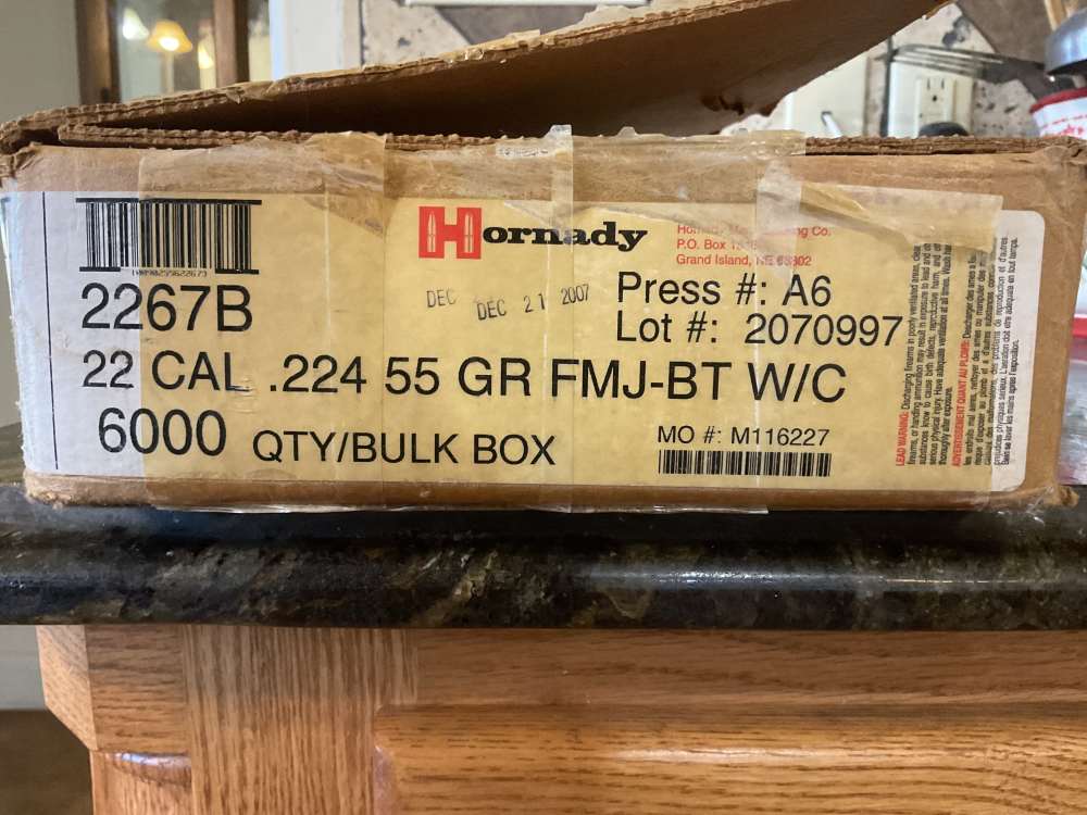 3500 plus Hornady 55 FMJ-BT W/C 22 Cal 224 Reloading Bullets 2267B-img-1