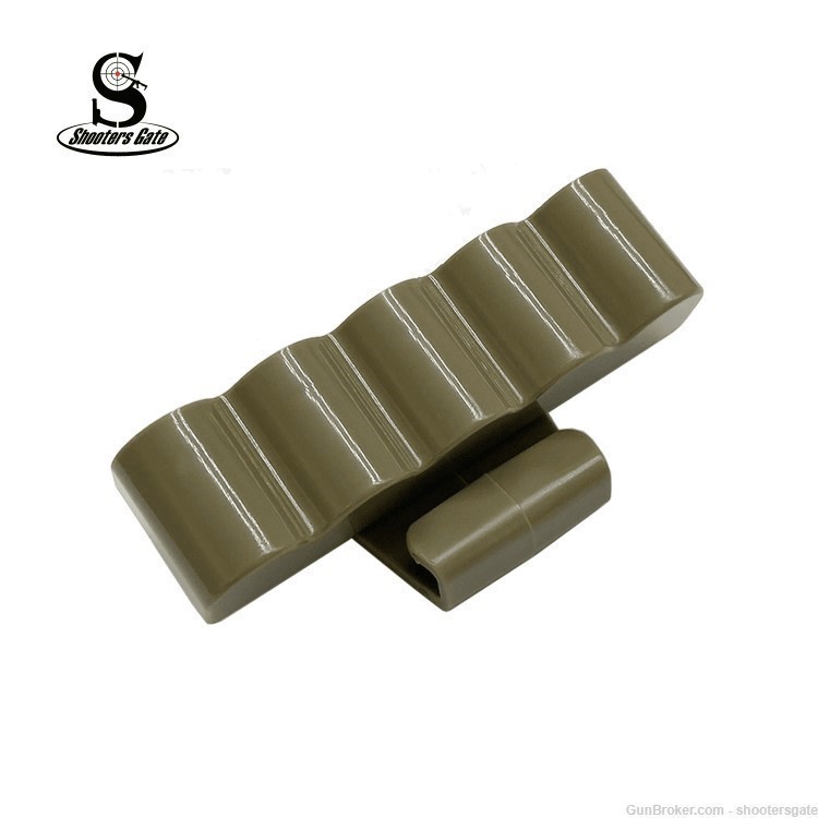 5 Round 12GA Shotgun Ammo Shot Shell Carrier W/ Belt Clip, FDE-img-2