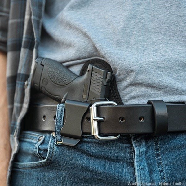 Nohma Leather 1 1/2" Heavy Duty Leather Work_CCW Gun Holster Belt_1.5"-img-2