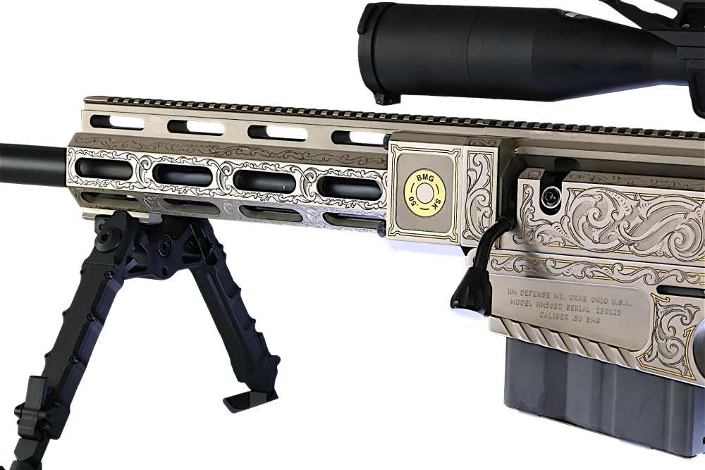 NICKEL, GOLD, ENGRAVED ONE of ONE LIMITED EDIT. HM DEFENSE 50BMG HM50B2GEN2-img-6