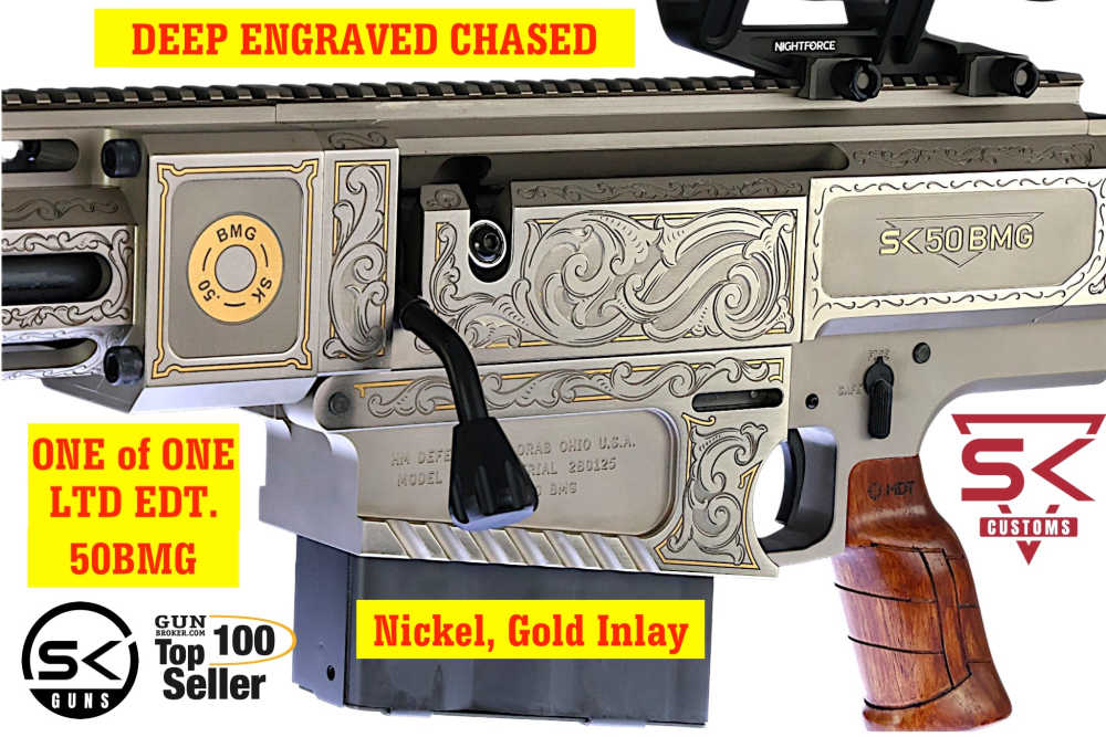 NICKEL, GOLD, ENGRAVED ONE of ONE LIMITED EDIT. HM DEFENSE 50BMG HM50B2GEN2-img-0