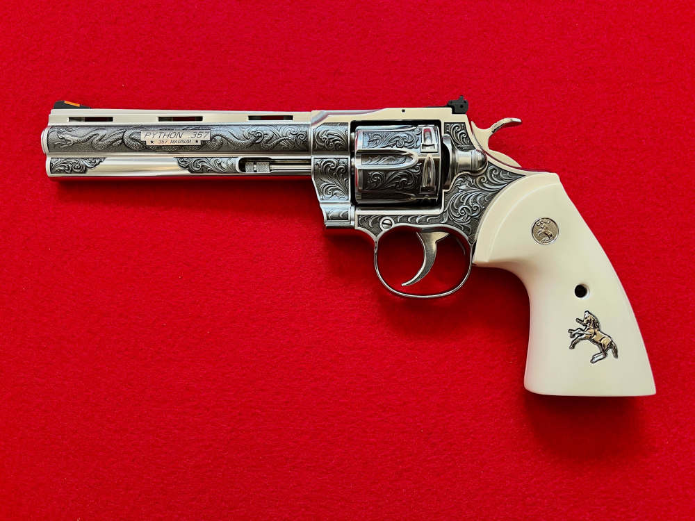 Colt Python 6" Revolver 'Regal Snake' .357 Mag Altamont AAA Engraved Ltd Ed-img-0