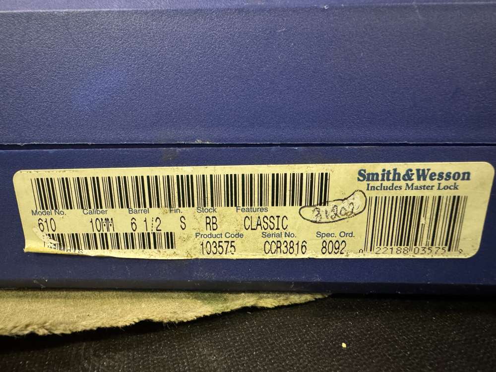 Smith & Wesson 610-2 10mm 6.5" Stainless LNIB NO LOCK Unfluted-img-13