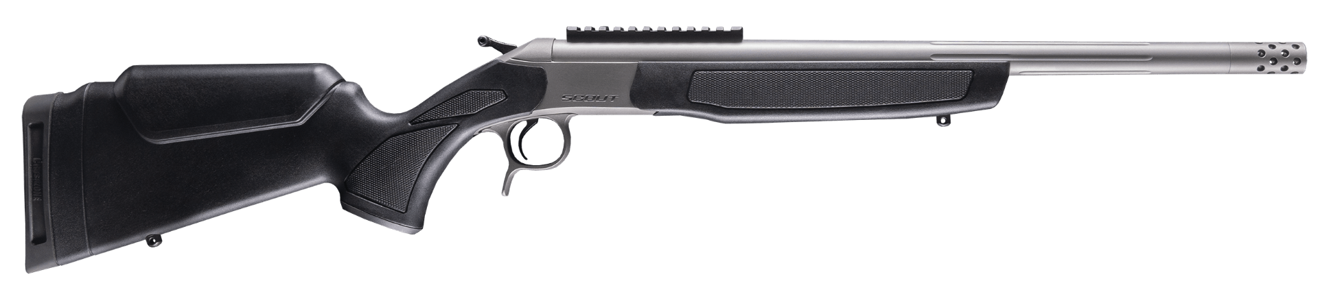 CVA Scout Takedown 44 Mag Rifle 1rd 20 Stainless Fluted Threaded Barrel CR4-img-0