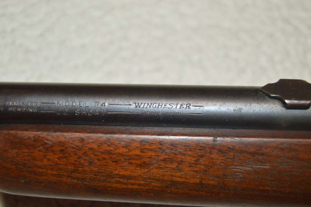 RARE Winchester Model 74 22 Short ONLY Semi-Auto Butt Stock Feed-img-16