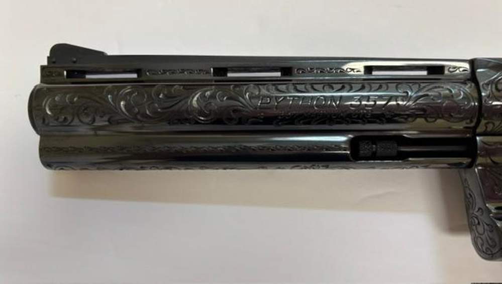 1979 Colt Python .357 Magnum Class D Engraving Royal Blue Finish Unfired -img-36