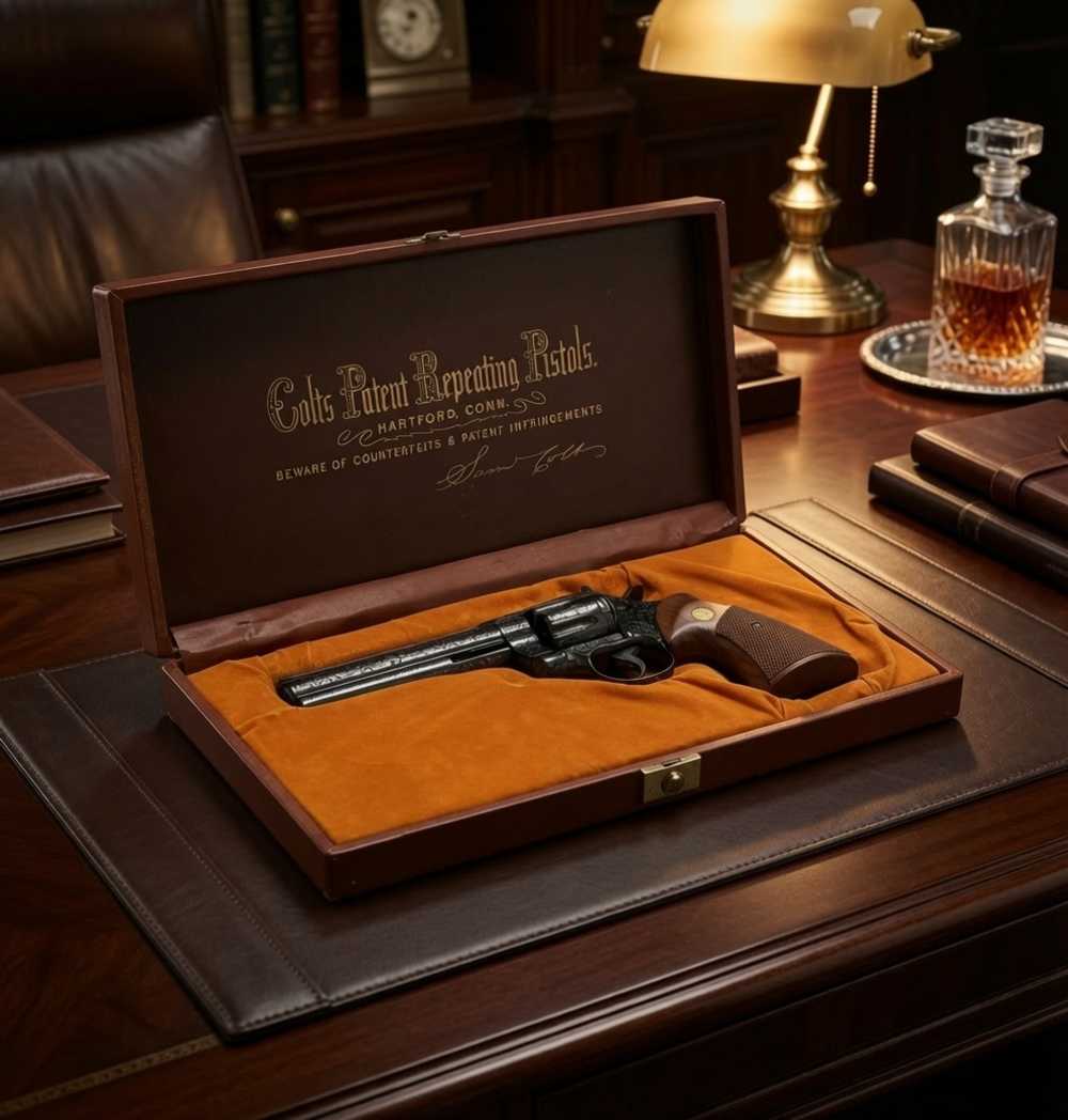 1979 Colt Python .357 Magnum Class D Engraving Royal Blue Finish Unfired -img-1