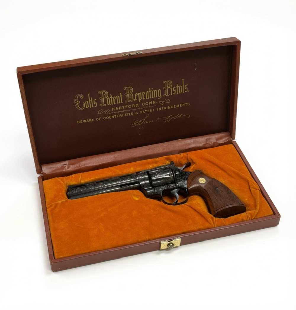 1979 Colt Python .357 Magnum Class D Engraving Royal Blue Finish Unfired -img-11