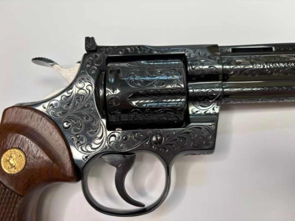 1979 Colt Python .357 Magnum Class D Engraving Royal Blue Finish Unfired -img-28