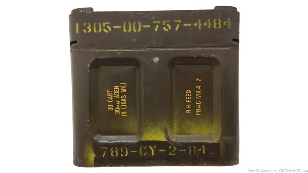 Original RAF 30mm 30x113B steel ammo can container box crate ammunition-img-0