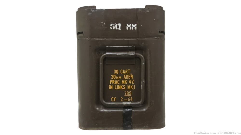Original RAF 30mm 30x113B steel ammo can container box crate ammunition-img-3
