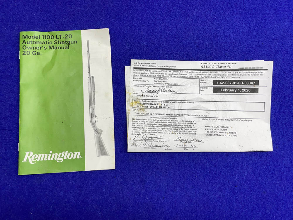 1985 Remington Model 1100 LT-20 23" 20GA Blue*LIMITED SHORT BARREL VARIANT*-img-4