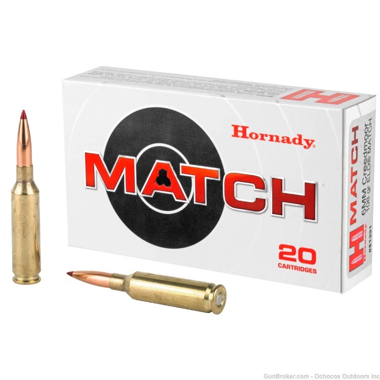 Hornady™ ELD Match - 6mm Creedmoor 108 GR - 20 Count - 81391-img-0