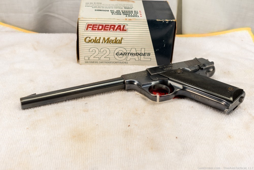 Hi Standard Model B 6.75" Type 1A 22LR Pistol Excellent-img-1