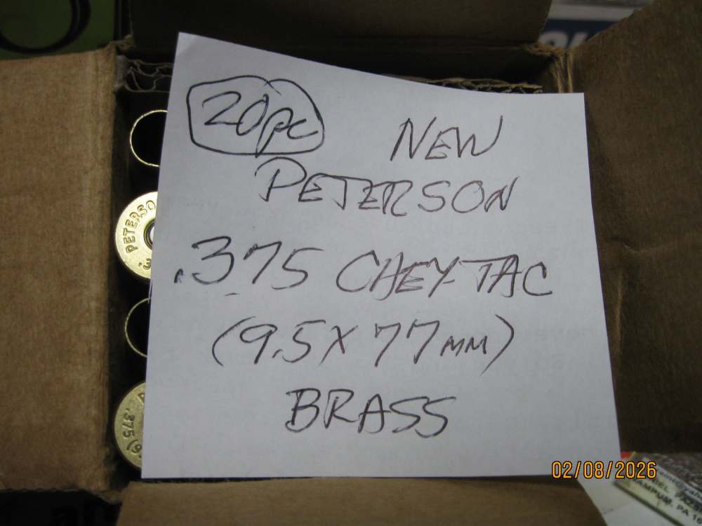  20 pc New 9.5x77 .375 CheyTac ELR Brass, other Peterson's available-img-1
