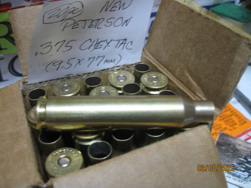  20 pc New 9.5x77 .375 CheyTac ELR Brass, other Peterson's available-img-3