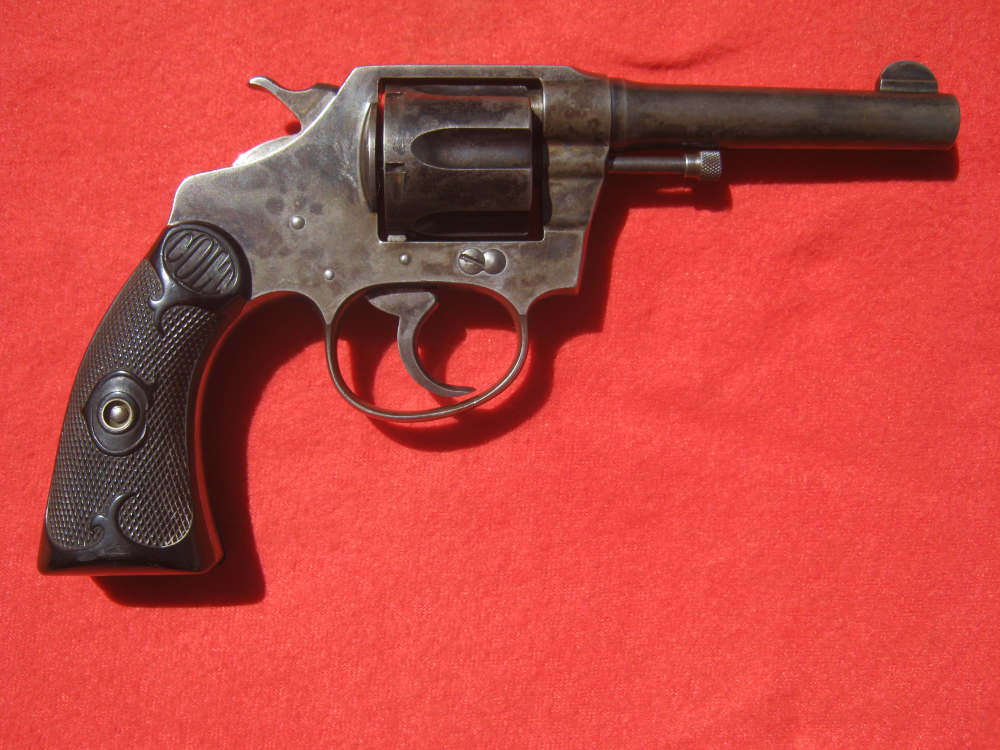 1912 Colt Police Positive .38 S&W 4" 6 Shot Blued & Black Grips-img-0